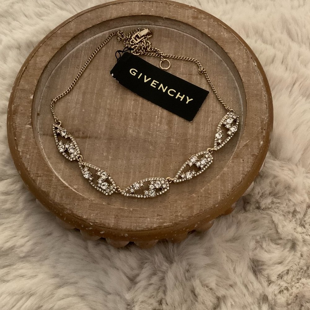 Givenchy Silver Tone Crystal Statement Necklace - Picture 5 of 5